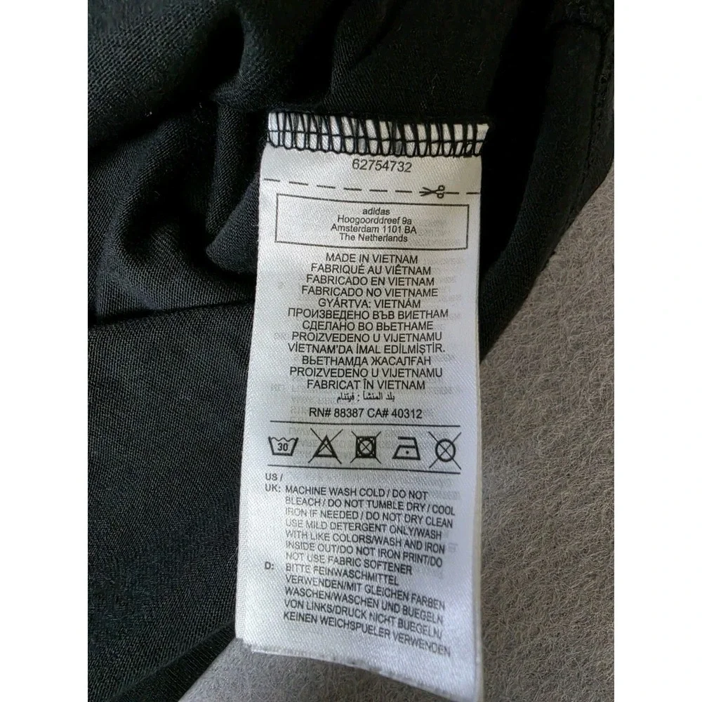 Adidas Men's T-Shirt Crew Neck Short Sleeve Black sz L